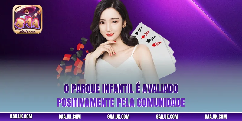 O parque infantil é avaliado positivamente pela comunidade